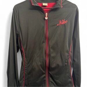 Nike Black Bomber Jacket with Red Piping